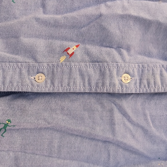 Crew Cuts Oxford Button Down With Space Print - Picture 4 of 6